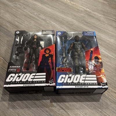 Hasbro Classified Series Snake Eyes G.I. Joe Baroness Roadblock Bundle New Read
