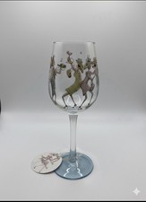 Berni Parker Here's to You Wine Glass - Hand Finished - NEW In Gift Box UK