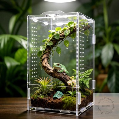 Jumping Spider Enclosure, Insect Terrarium, Bug Cage, Acrylic Terrarium for Tara