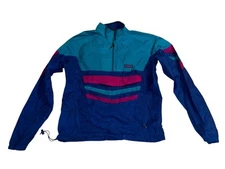 Vintage Hind Windbreaker Half Zip Jacket Retro Colorblock M
