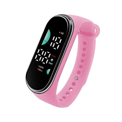 Touch Screen Led Band Watch Electronic Waterproof Bracelet Men Kids Digital Watc