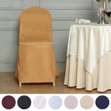 6 Polyester BANQUET CHAIR COVERS Wedding Party Dining Room Decor Supplies Event