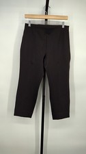 Quince Women Ultra-Stretch Ponte Pintuck Ankle Pants Black L