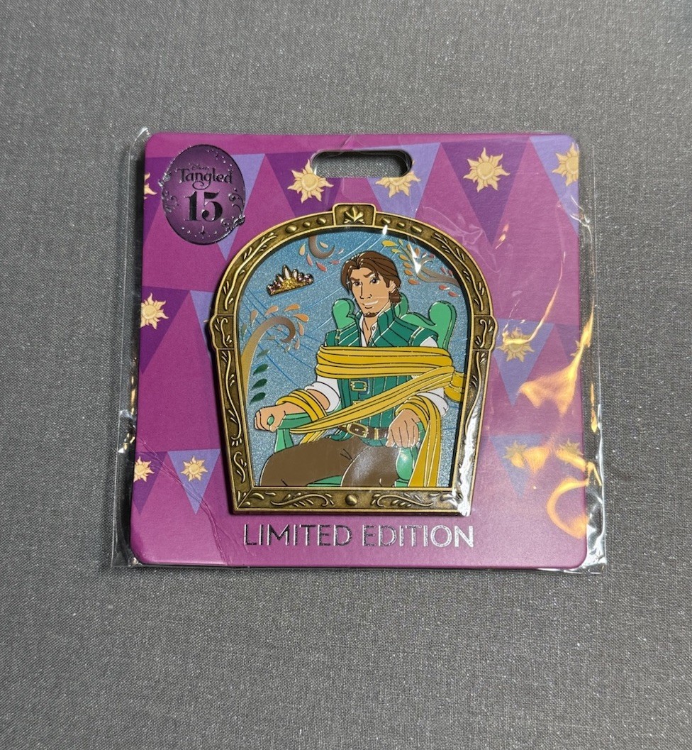 Disney WDI MOG Glendale Tangled 15th Anniversary Flynn Rider Portrait Pin LE