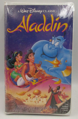 NEW/SEALED WALT DISNEY ALADDIN VHS. (CLAMSHELL)