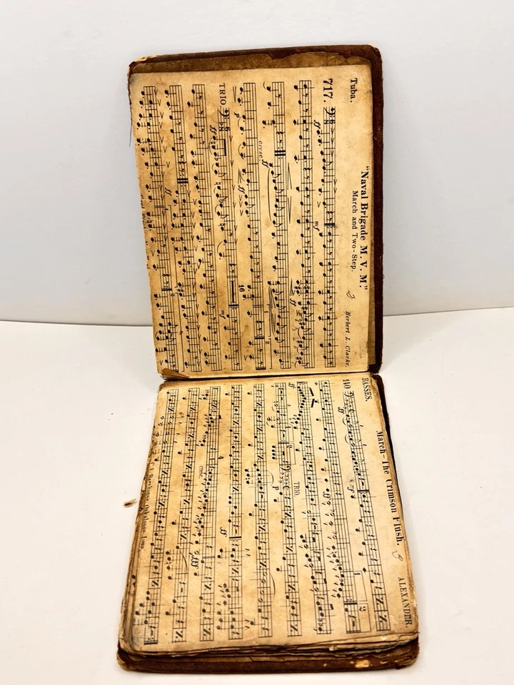 ANTIGUO CANCIONERO DE COLECCIÓN LIBRO DE MÚSICA TUBA VICTORIANA C. L. BARNHOUSE 1900s Foto 4 de 4