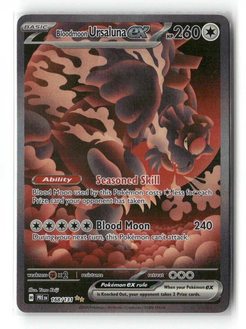 Bloodmoon Ursaluna ex 168/131 Prismatic Evolutions Pokemon Holo NM