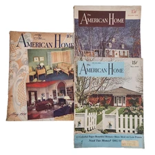 Vtg American Home Decor Magazines Lot Christmas WWII House Plans Ads 1930s-1940s