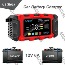 12V Car Battery Charger Battery Tender Maintainer Trickle 12 Volt Lifepo4 Repair