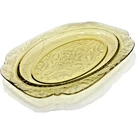 VTG 1930's Federal Madrid Amber Yellow Oval Platter Depression Glass 11” X 8”