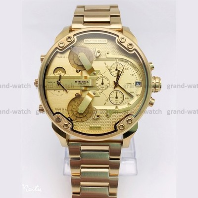 New Diesel DZ7399  Mr. Daddy 2.0 Chronograph Gold Dial Bracelet Men's Watch