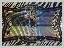 Cam Caminiti 2025 Panini Select Diamond Level Zebra Prizm #208 SSP ROOKIE Braves