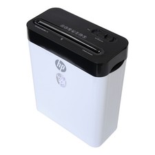 HP® LC8 8-Sheet Crosscut Manual-Feed Paper Shredder with Basket, White (91011B)