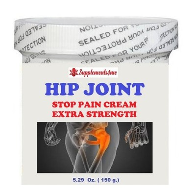POWERFUL STRONG HIP JOINT PAIN CREAM FOR WOMEN MEN - 100% HERBAL  - MADE IN USA