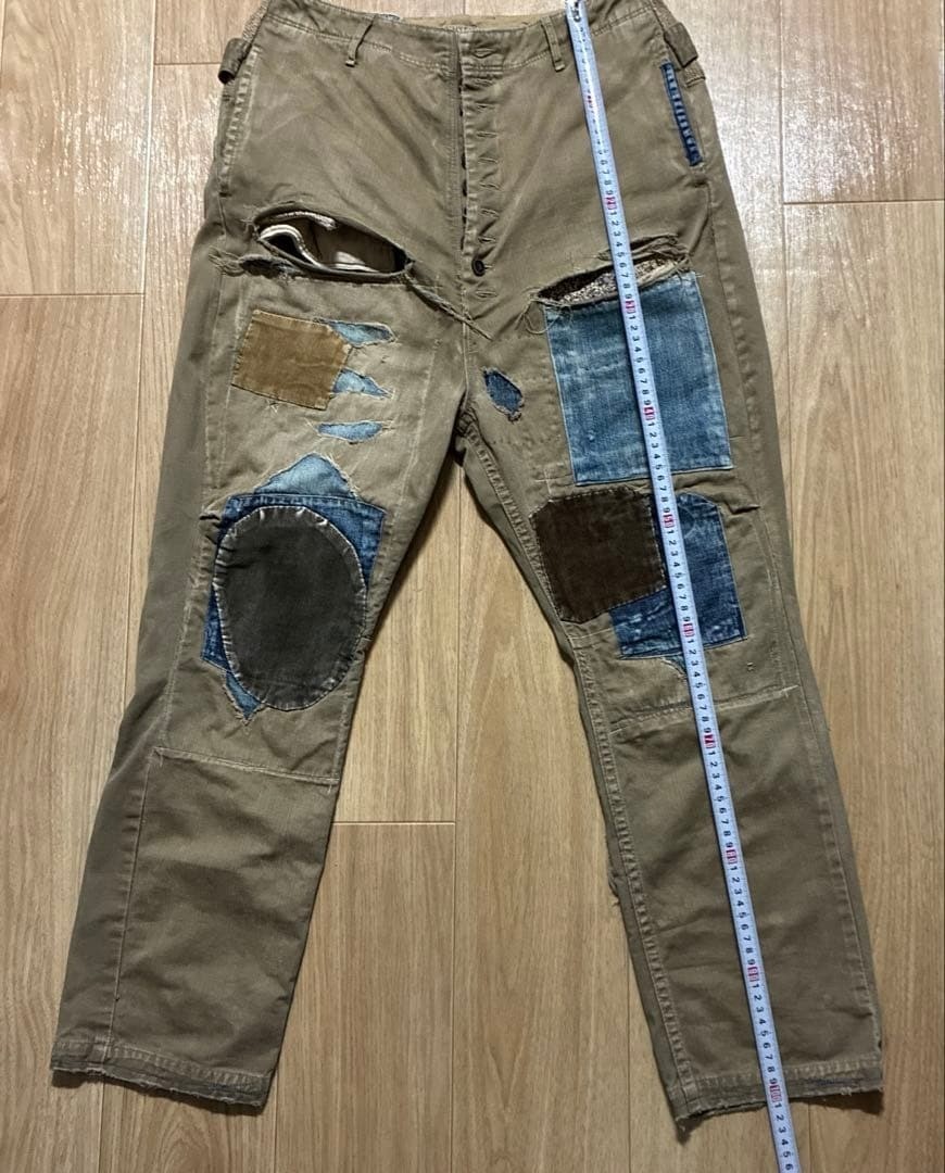 KAPITAL Psychedelic Patchwork Work Pants Cinch Ba… - image 12