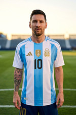 Adidas Argentina Messi #10 Home Jersey Men's Large NEW Made in Argentina AFA-Lg