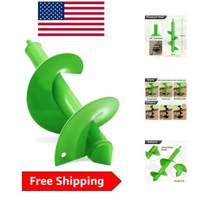 Multi-Purpose 4'' x 12'' Auger Drill for Efficient Planting of Bulbs & Vegetables