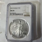 2013 American Silver Eagle Coin MS 69 .999 S$1 NGC