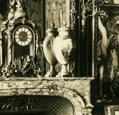 Fontainebleau Castle Catherine de Medicis Bedroom NPG Stereoview Photo 1900 - Picture 2 of 3