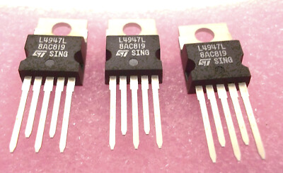 L4947L STMicroelectronics Regolatore Di Tensione 5V 0.5A Bassa Caduta Con Reset, 2 Pezzi In Pentawatt