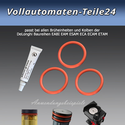 Dichtung O-Ring + Silikonfett zu AEG u Delonghi EAM ESAM ECAM ETAM Kaffeeautomat