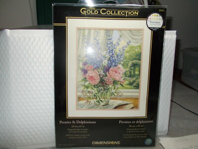 Dimensions Counted Cross Stich Petites Gold Collection Peonies in Vase 65048 Dimensions Counted Cross Stich Petites Gold Collection Peonies in Vase 65048