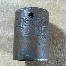 Early Snap-on Tools Industrial GM14 Socket 6 Point 7/16" SAE 1/4” Drive USA