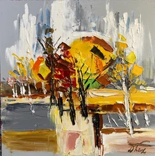 Abstract Landscape Impressionism Original Oil Painting Dorothy Laz dl7