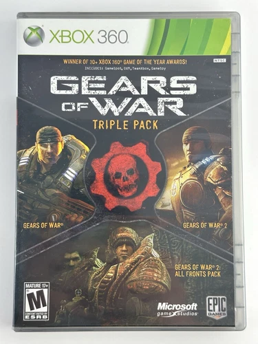 New ListingGears of War Triple Pack  - Xbox 360 - Very Good Condition - Cleaned and Tested