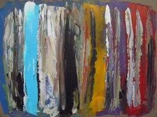 Original ABSTRACT Expressionism Painting Acrylic John Williams art JMW Raw