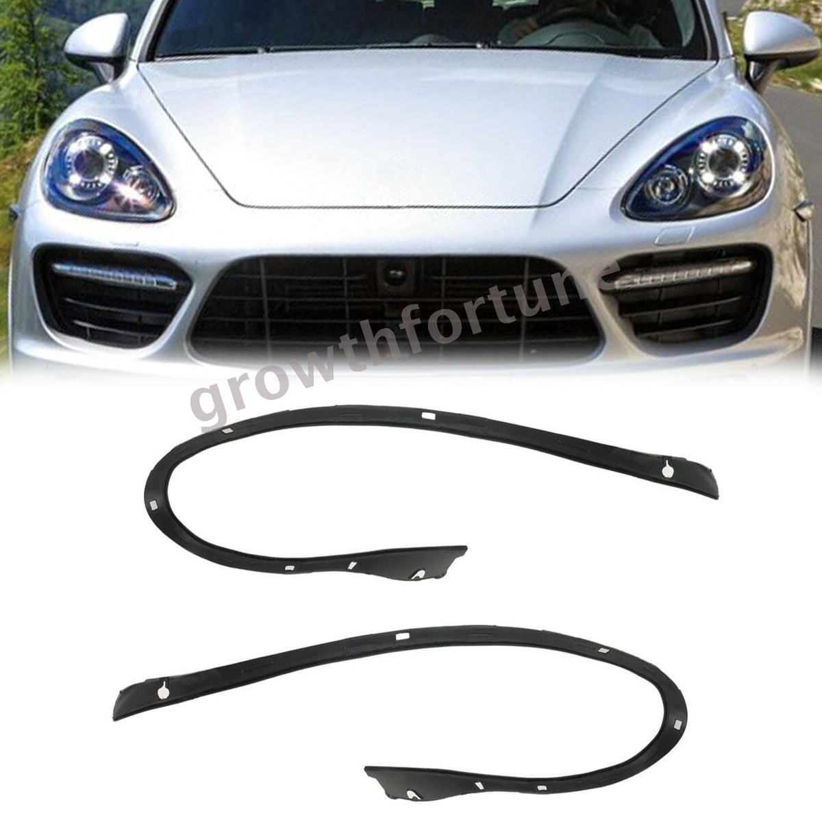 Pair For Porsche Cayenne Rubber Sealing Trim Headlamp Decorative - Foto 7