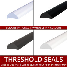 Shower Door Threshold Strip Seal | Wetroom Barrier | Stick to Floor/Tray | Rigid