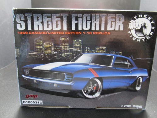 1969 CHEVROLET CAMARO BLUE KINESIS STREET FIGHTER 1:18 GMP G1800313 CHEVY # 0071 - Picture 16 of 23