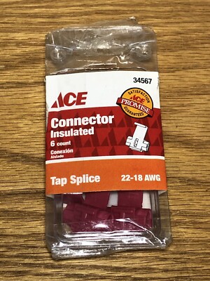 6pk Tap Splice Connector 22-18awg ACE Wire Connectors 34567  