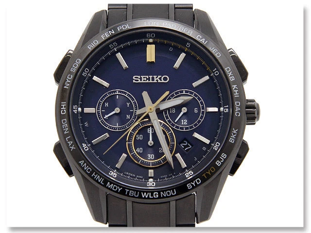 Seiko Brightz 8B92-0BA0 Titanium Limited Edition Date Solar Mens