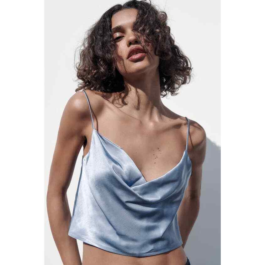 ZARA Satin short top 4437/062 | eBay