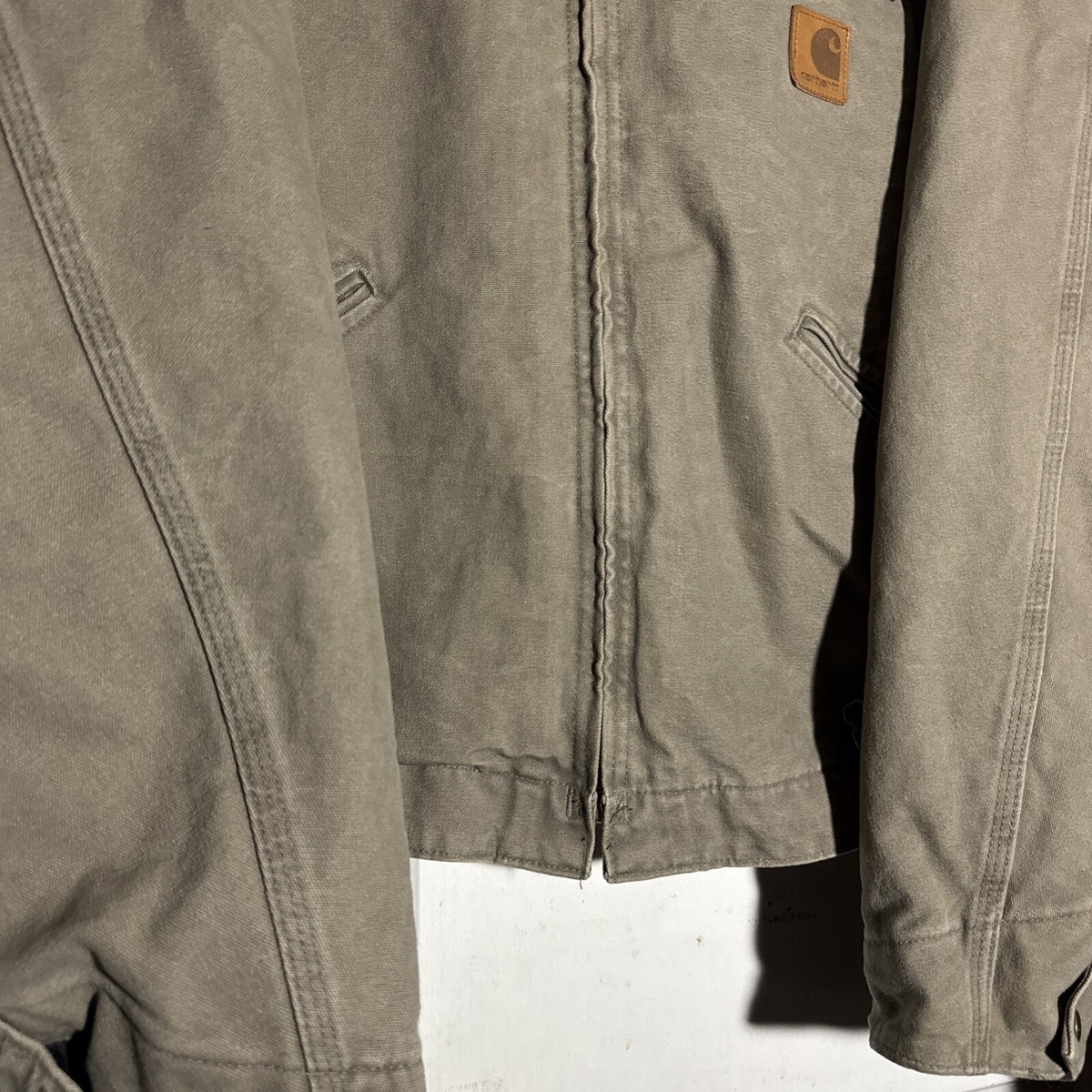 VTG Carhartt J97 DES Detroit Jacket Blanket Lined Canvas Size 2XL