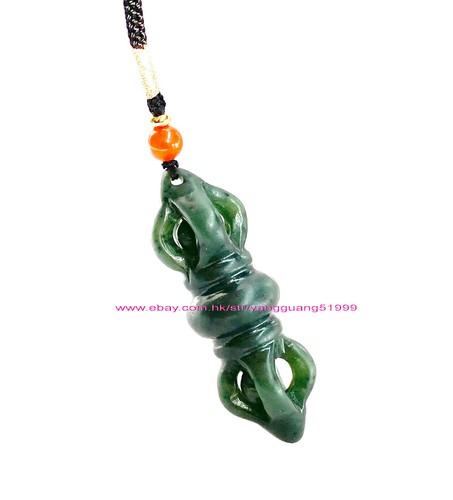 Colgante Arma Vajra Jade Natural Hotan Unisex Jade Vajra Collar Colgante Y032 - Imagen 56 de 88