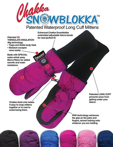 SnowBlokka Mittens - Winter Snow Ski Play Mittens for Kids - Picture 4 of 10