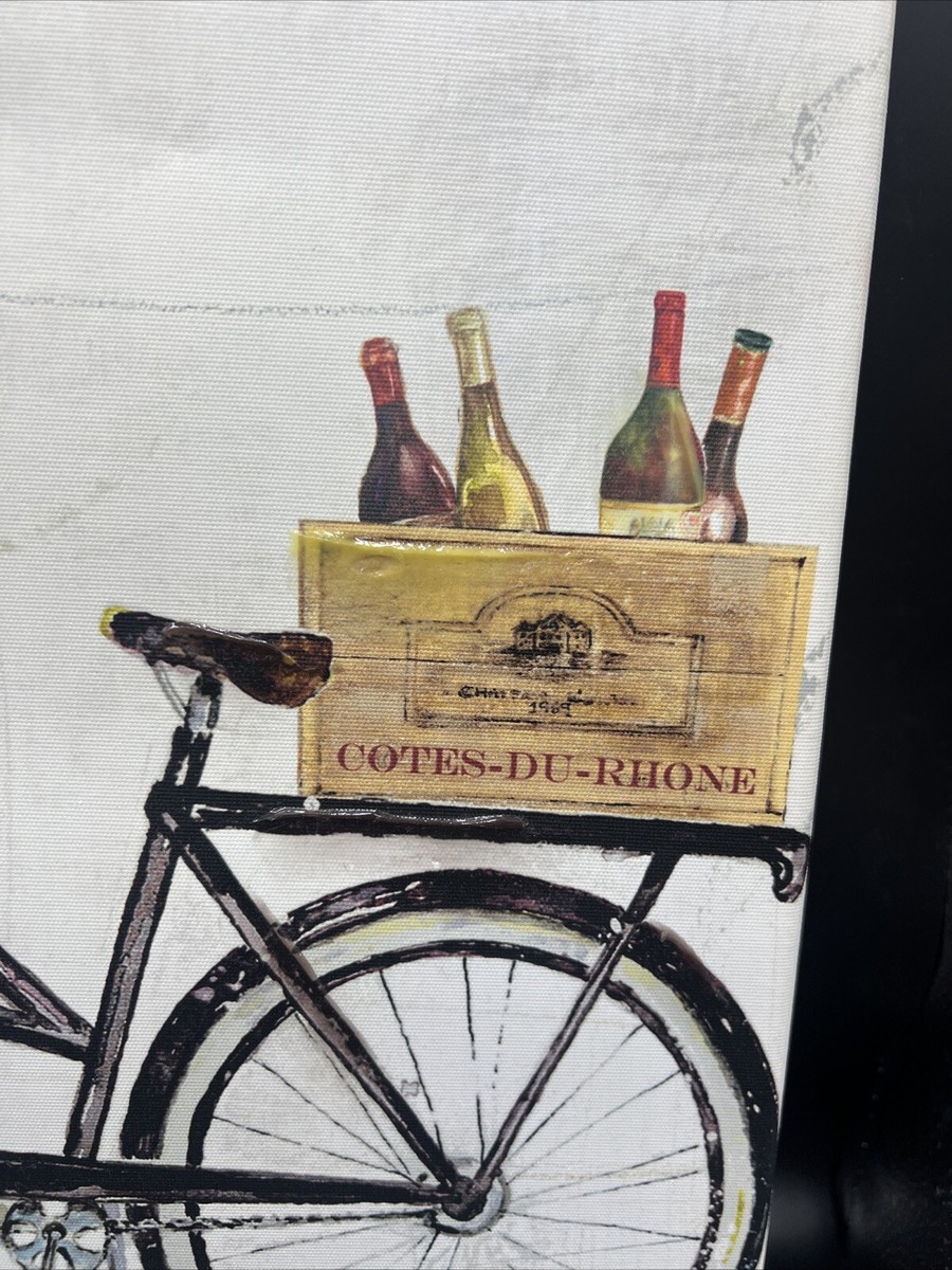 Kathryn White Canvas Art France Bicycle With Basket Of Sunflowers