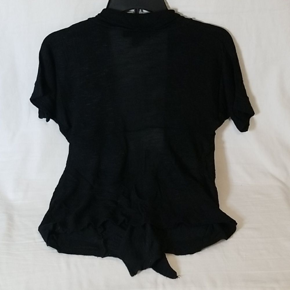 Mossimo Open Front Basic Black Sweater - image 6