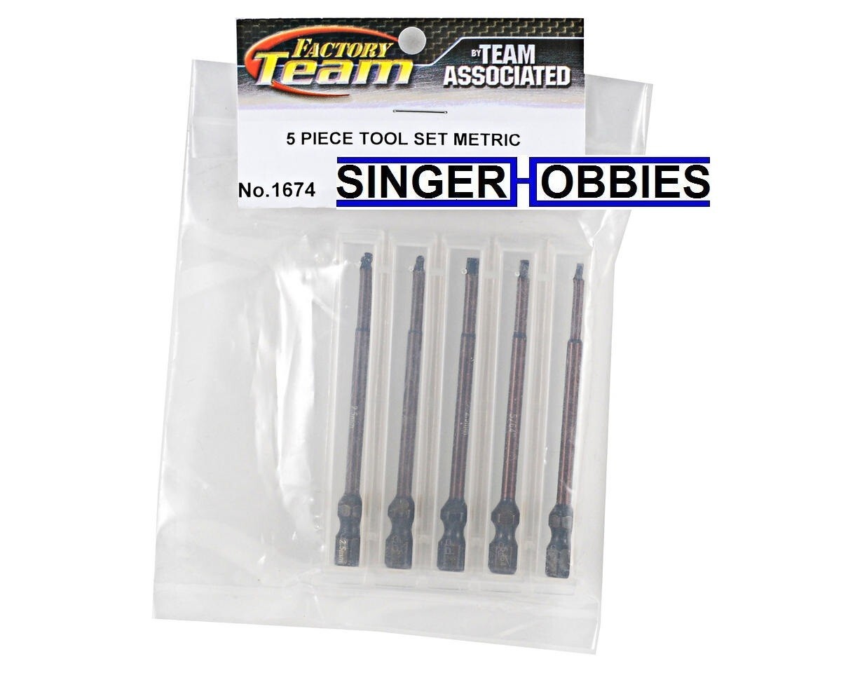 ASSOCIATED ASC1674 Factory Team 1/4” Drive Power Tool Tip Set (5