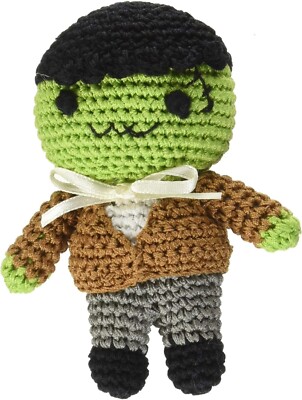 Knit Knacks Franky The Monster Cotton Small Dog Toy (Cleaning Teeth)