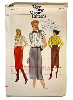 Vintage Very Easy Vogue Sewing Pattern 7526 Misses Skirt, Size 12
