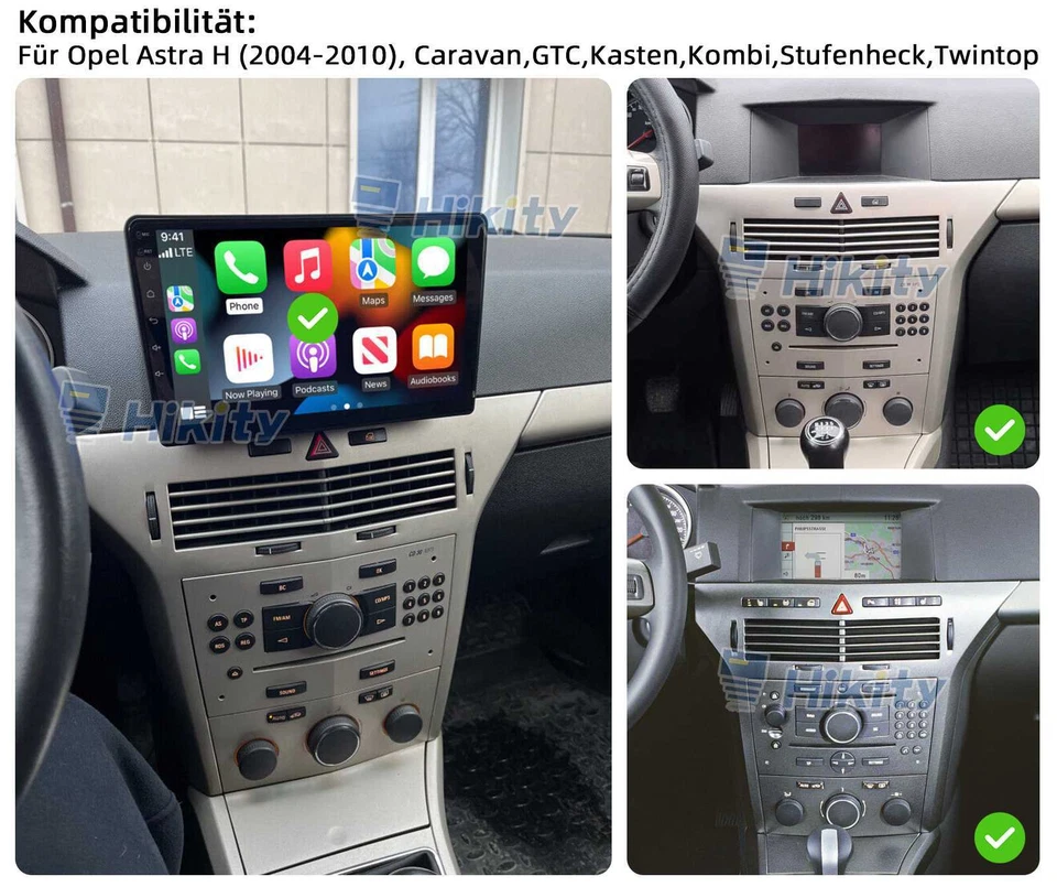 DAB+ CarPlay Android 15 Autoradio GPS NAVI DSP WIFI Für Opel Astra H 2004 -2010 - Bild 2 von 4
