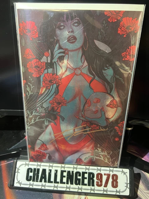 VAMPIRELLA Dark Reflections #1 1:20 Jenny Frison VIRGIN FOIL SIGNED w/ COA 