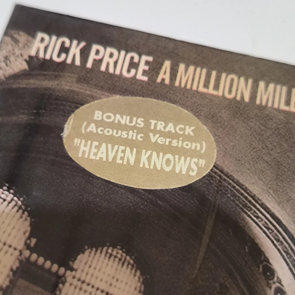 Rick Price - A Million Miles 2003 + 1 bonus track ORIGINAL indonesia tapes NEW - Image 2 of 4