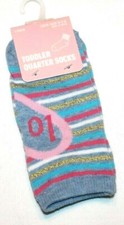 1 Pair Multi-Color Toddler Quarter Socks  Sock Size 6-7.5