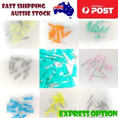 100x 14G 15G 16G 18G 19G 20G 21G 23G 25G 27G Dispensing Needle Tips S/S Glue