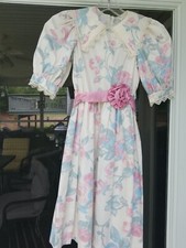 Vintage Ruth of Carolina Victorian-style dress Size children's 7 made in USA